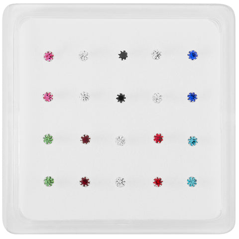 2.5mm Multicoloured Nose Studs