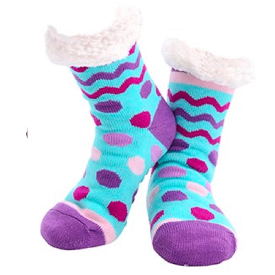 Aqua Nuzzles Slipper Socks