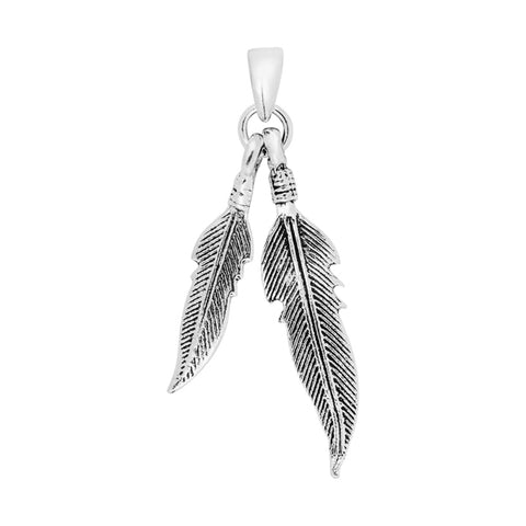 Double Feathers Pendant