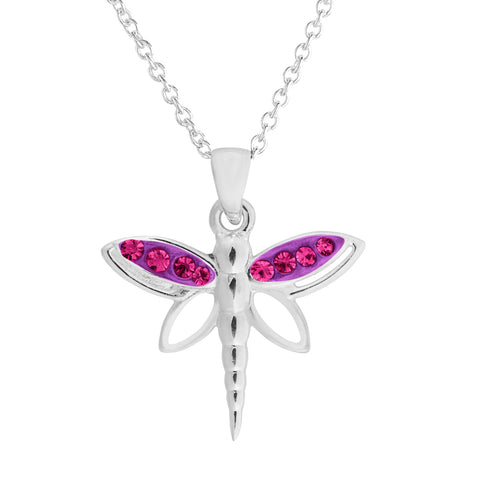 Beautiful Amethyst Dragonfly Pendant