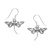 Beautiful Silver Dragonfly Earrings