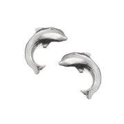 Dainty Silver Dolphin Studs