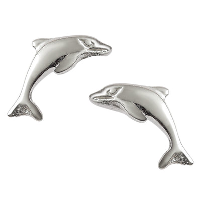 Cute Dolphin Silver Studs.