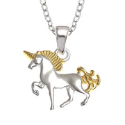 Beautiful Two Tone Unicorn Necklace