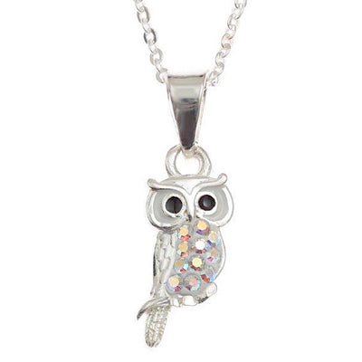 AB Owl Crystal Pendant