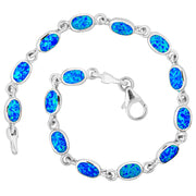 Blue Opal Oval Bracelet