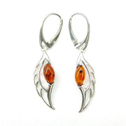 Pretty Amber Angel Wing Earrings