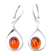 Beautiful X Large Amber Oval Earrings