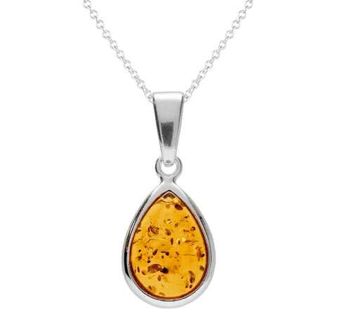 Beautiful Amber Teardrop Pendant