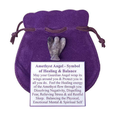 Amethyst Angel in Pouch