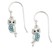 Pretty Aqua Owl Earrings.