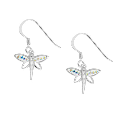 Beautiful AB Dragonfly Earrings