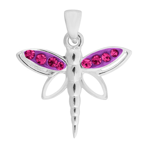 Beautiful Amethyst Dragonfly Pendant