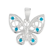 Beautiful Aqua Butterfly Pendant