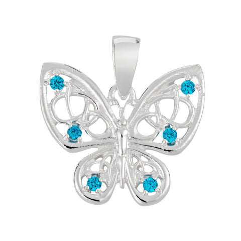 Beautiful Aqua Butterfly Pendant