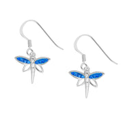 Beautiful Sapphire Dragonfly Earrings