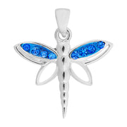 Beautiful Sapphire Dragonfly Pendant