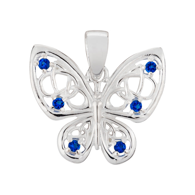 Beautiful Sapphire Butterfly Pendant
