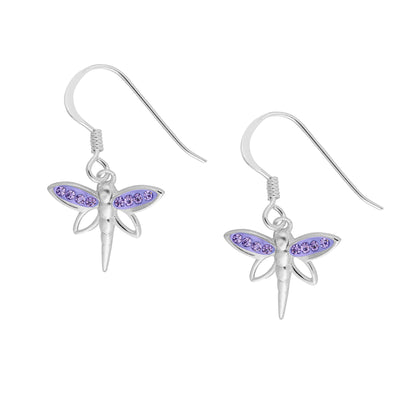 Beautiful Tanzanite Dragonfly Earrings