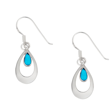 Beautiful Turquoise Teardrop Earrings