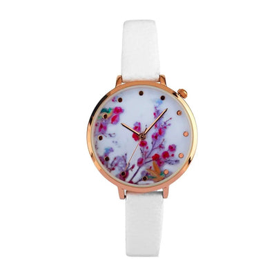 Beautiful White Floral Watch