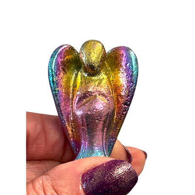 Beautiful Bismuth Crystal Angel- Symbol of Good Luck & Achieving Goals