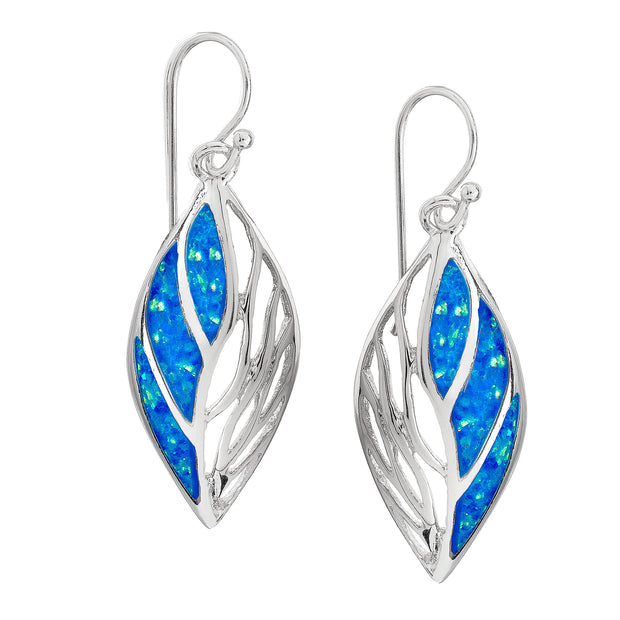 Blue Opal Marquise Earrings