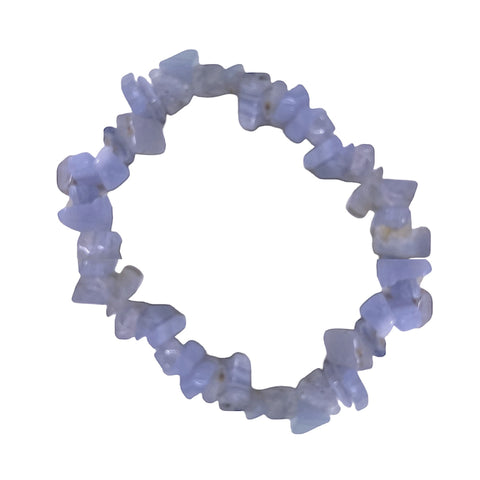 Blue Lace Agate Chip Bracelet