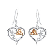 Celtic Fairy Trinity Heart Earrings