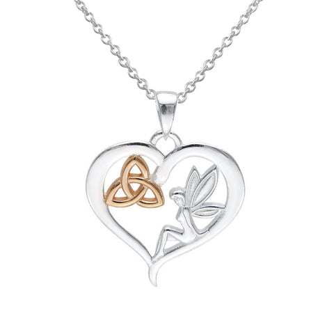 Fairy Triquetra Heart Pendant