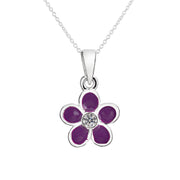 Dainty Purple Flower Necklace