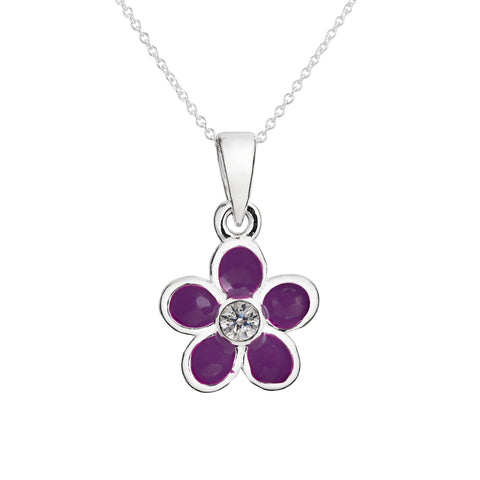 Dainty Purple Flower Necklace