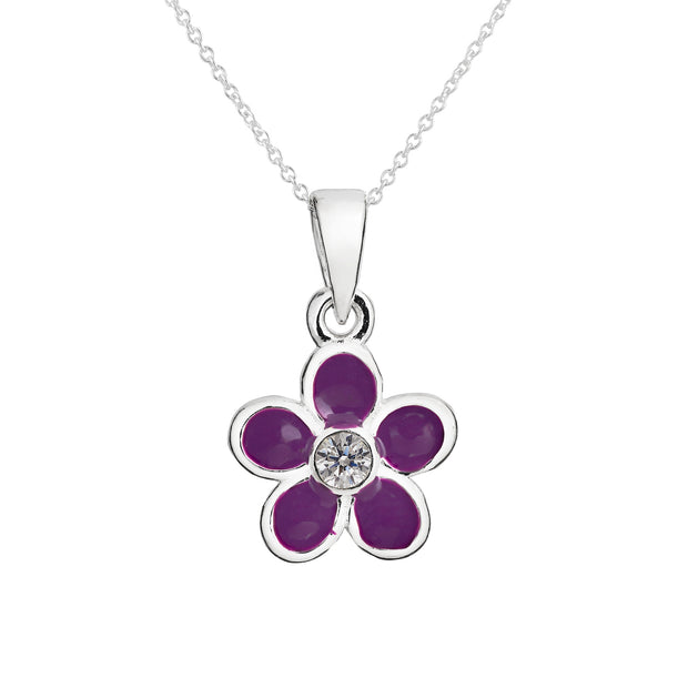 Dainty Purple Flower Necklace