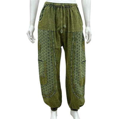 Unisex Circle of Life Black & Grey Cargo Trousers