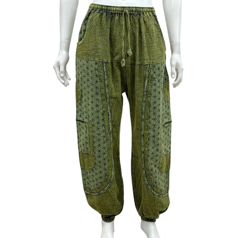 Unisex Circle of Life Black & Grey Cargo Trousers