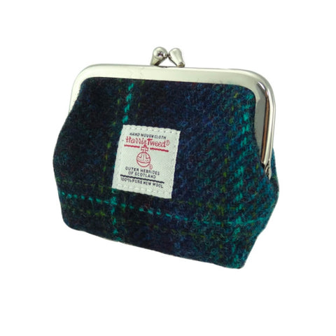 Navy Harris Tweed Coin Purse