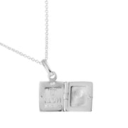 925 Silver Holy Bible Opening Locket Necklace
