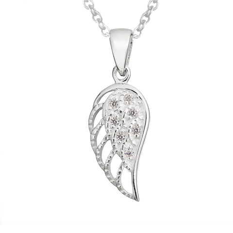 Crystal Angel Wing Pendant