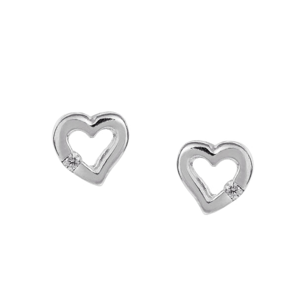 Beautiful Crystal Heart Studs