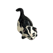 Hand Crafted Ceramic Cute Black & White Cat