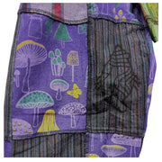 Purple Unisex Patchwork Mushroom Trousers
