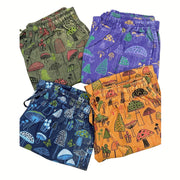 Unisex Green & Red Mushroom Trousers