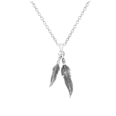 Pretty Double Feather Pendant