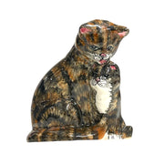 Hand Crafted Ceramic Cat with Kitten