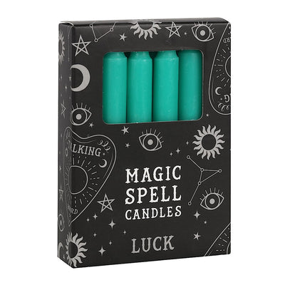 Green Spell Candles for Good Luck