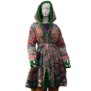 Emerald Green Velvet & Cashmilon Pixie / Fairy Pagan Reversable Katwise Inspired Coat Jacket