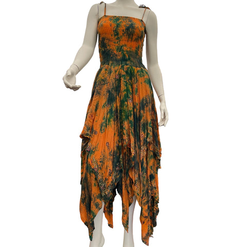 Green & Orange Pixie Dress