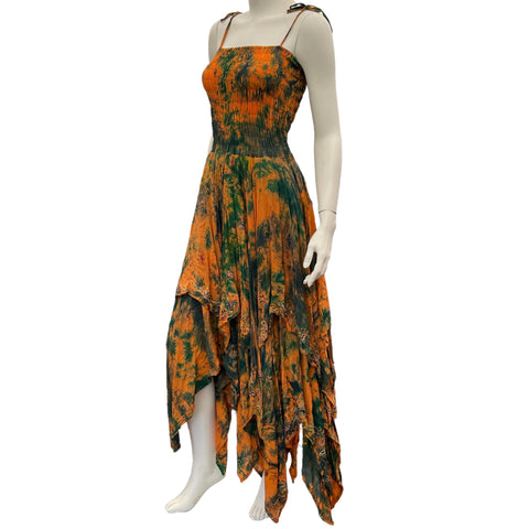 Green & Orange Pixie Dress