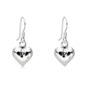 Beautiful Silver Heart Earrings