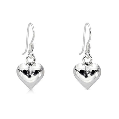 Beautiful Silver Heart Earrings